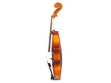 4/4 Solid Wood EQ Violin Case Bow Violin Strings Shoulder Rest Electronic 22611277
