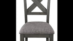 ZUN Transitional Farmhouse 2pc Set Dining Chair Gray Upholstered Seat X-Back Design Dining Room Wooden B011135286