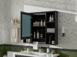 3-in-1 Bathroom Mirror Cabinet, 42 inch Wall Mounted Medicine Cabinet with Adjustable Shelf & Soft N710P358613B