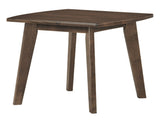 17" Square Side Table Solid Rubber Wood, Walnut Finish End Table for Living Room Bedroom 81817030