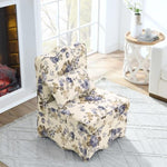 ZUN Flannel single dining chair with soft seat cushion and backrest, no armrests, matching pillow can be W487P221666