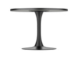 31.5" Round Modern Tulip Dining Table, Sintered Stone Tabletop with Luxury Faux Marble Print, Carbon W3316P540342