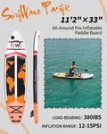 ZUN Inflatable Stand Up Paddle Board 11'x34"x6" With Accessories W1440P192393