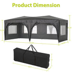 ZUN 10'x20'Pop Up Canopy Outdoor Portable Party Folding Tent with 6 Removable Sidewalls + Carry Bag + 63233637