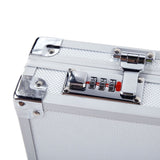 45*25*7.5cm Aluminum New Framed Locking Gun Pistol HandGun Lock Box Hard Storage Carry Case Silver 84542987