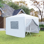 ZUN Outdoor 10x 10Ft Pop Up Gazebo Canopy Tent with Removable Sidewall with Zipper,2pcs Sidewall with W419P147532