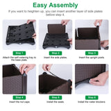 Raised Garden Bed Planter for Outdoor Plants Plastic Planters Box Elevated Garden Boxes Plant Pots 12856471