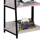 Natural and Black Ladder 5-tier Bookshelf B062P184592