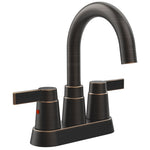 ZUN Bathroom Faucet Oil Rubbed Bronze 2-Handle Bathroom Sink Faucet 360 Degree High Arc Swivel Spout 70578718