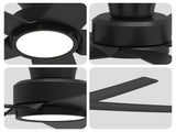 52 inch Ceiling Fans with Lights, Large Air Volume Ceiling Fans with Reversible Quiet DC Motor and 00384247