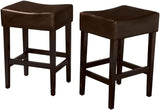 Set of 2, 26.75" Backless Leather Counter Height Barstool 74492.00PU