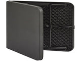 40" Plastic Adjustable Height Fold-in-Half Folding Table, Rich Black 69440226