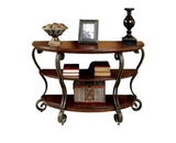 Traditional Style Brown Cherry 1pc Sofa Table Open Bottom Shelf Ornate Design Living Room Furniture B011P184986