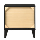 Black 2-Drawer Nightstand B062P189183