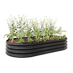 ZUN Raised Garden Bed Outdoor, Oval Large Metal Raised Planter Bed for for Plants, Vegetables, and 18109543