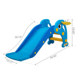 ZUN 3 in 1 Kids Climber and Slide, Toddler Play Set with Basketball Hoop and Ball, Indoor Outdoor W2181P154974