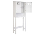 Double Door Fork Toilet Cabinet White 62734971