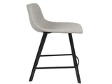 Counter Stool in Black with Grey Faux Leather - Set of 2 B202P222418