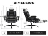 Office Chair 200 kg PU Leather Computer Chair with Lumbar Support and High Backrest, W2367P290485