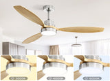 Low Profile 52 Inch Integrated LED Indoor Ceiling Fan with Light Kit and Remote Control for Living W934P146038