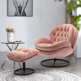 Accent chair TV Chair Living room Chair Pink sofa with Ottoman W676P232272