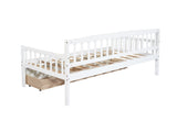 Twin-size Pine Wood Daybed with two Storage Drawers, Sofa Bed with Bed Platform of 10 Support W504P181787