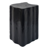 2-in-1 Irregular MGO End Table, Split Design, Small Space Friendly,Indoor Outdoor Use,Black Color N770P284171B