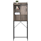 Retro Style MDF With Triamine Iron Frame Sliding Door Three-Layer Rack Bathroom Cabinet 54703194
