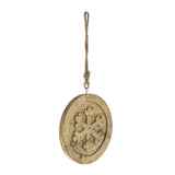 6" x 6" Wooden Hanging Circle With Snowflake Cut, Decorative Hanging Christmas Tree Ornaments for W2078P247900