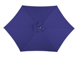 9ft Patio Umbrella, Outdoor Market Umbrella with Push Button Tilt, Crank Handle, 6 Sturdy Iron Ribs, 93983918