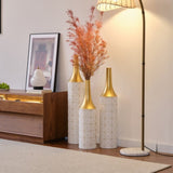 Floor Metal Vases Decorated White Metal Set of 3 gorgeous home decoration large glazed metal W2796P237521