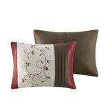 Embroidered 7 Piece Comforter Set Red Queen B03596918