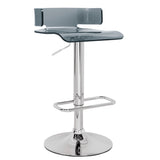 Grey and Chrome Adjustable Swivel Stool B062P185662