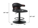 Saby Antique Slate Top Grain Leather Adjustable Stool w/Swivel B2726P618516