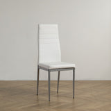 4pcs backrest cushion horizontal sewing decoration PU leather dining chair round tube white cushion 94807308