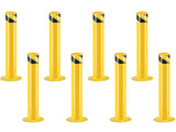 Safety Bollard Post, 42 Inch Height Steel Bollards, 3.5 Inch Diameter Parking Bollard, Yellow Powder 18768911