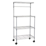 ZUN 4 Layer Adjustable Kitchen Bakers Rack Shelf Microwave Oven Stand Storage Cart 98841102