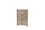 ZUN Antique Silver 1pc Chest Of Drawers Storage Bedroom Furniture Traditional Classic Style Chest B011P238882