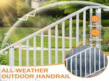 Outdoor 4 Level Iron Handrail Matte White 82162439