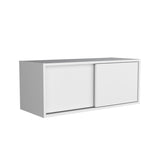 Note 32"W x 13" H Wall Cabinet with Sliding Doors , Wall Shelf, Storage Cabinet, Bedroom, Office, B200P239113