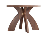 Round Side, 23.6 Inch Circular End with Curved Cross Legs, Melamine Laminated MDF Accent 72468890