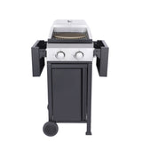 ZUN 2-Burner Propane Gas BBQ Grill, Pizza Box, 24600BTU Output With Wire Enamel Cooking Grids For W2938P261719