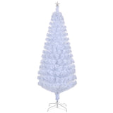 6 FT Pre-lit Christmas Tree, Artificial Fiber Optic Christmas Tree with Lighted Top Star and 220 93226894
