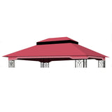 10x12 Ft Outdoor Patio Gazebo Replacement Canopy,Double Tiered Gazebo Tent Roof Top Cover Only W419P198357