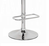 Adjustable Height Bar Stool Swivel Seat Acrylic Clear and Chrome Finish Modern Kitchen Furniture 1pc B2741P326196