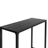 40in Iron With Adjustment Knob Patio Bar Table Black 68801845
