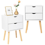 40*30*60cm Simple And Modern White Cabinet, Wood Color Legs, MDF Spray Paint, High Legs, Two 44698952