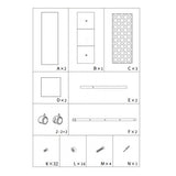 70.87" H 46.06" W Leaf Pattern Privacy Screen with Planter Box, Black Metal Freestanding W5251P462488