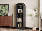 67"H Small Arched Bookcase, Mid Century Modern 5-Tier Arched Bookcase with Open Display W757P506857