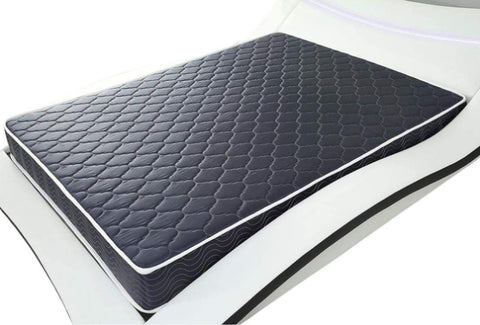 6-inch waterproof high-density foam mattress with navy blue diamond-quilted breathable fabric. B347P345027